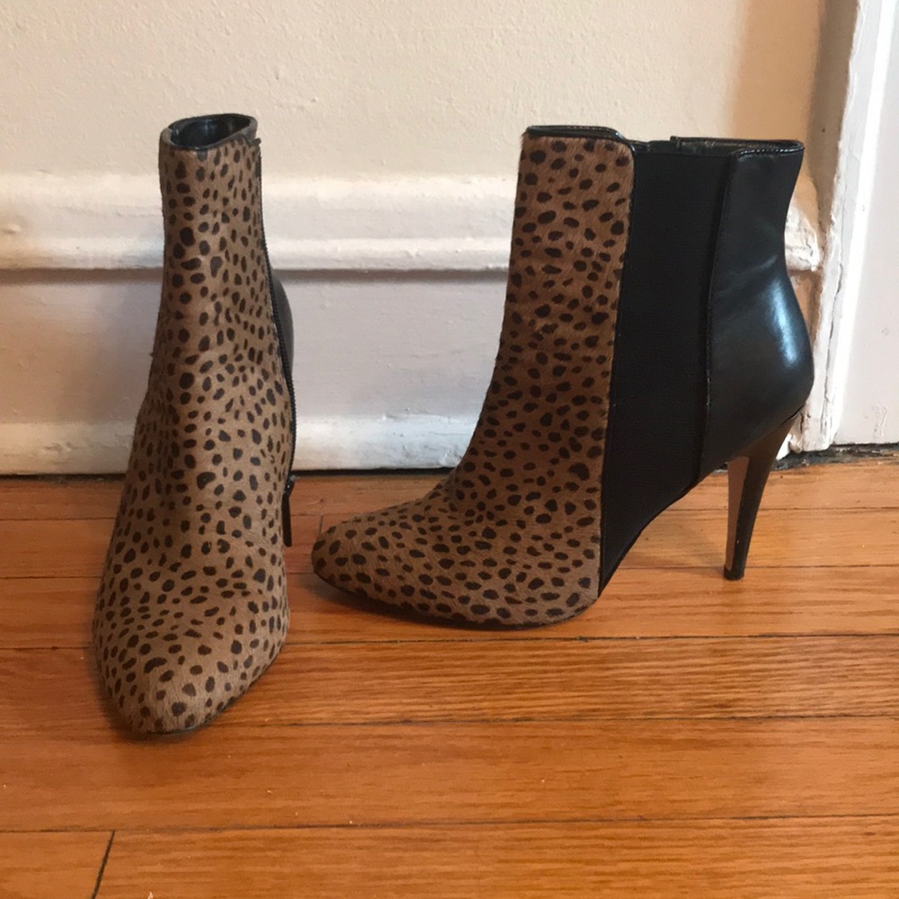 WHBM Leopard Print Booties
